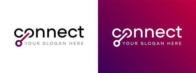 Connect Logo Design Template Elements. Connection logotype for your business.