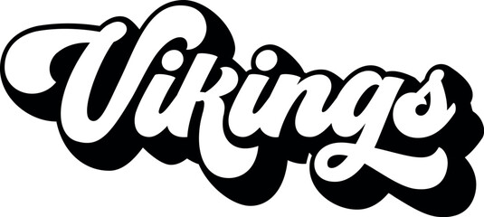 Vikings lettering for t-shirt personalization