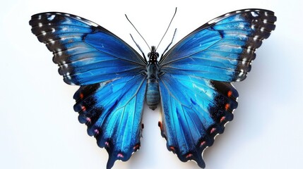 Beautiful butterfly resting on a white background, perfect for nature-themed designs