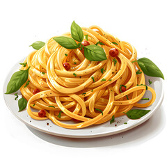 spaghetti with tomato sauce. Generative AI