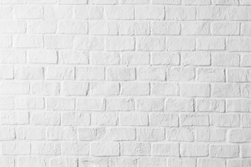 White Brick Wall Texture, Clean Background for Design Projects.