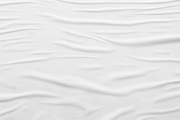 Blank White Crumpled Poster Texture, Abstract Background for Creative Concepts.