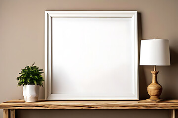 empty room with a picture Generatve Ai