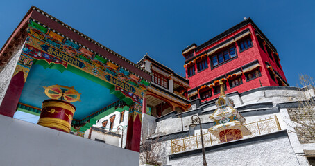 Obraz premium Landmark Thiksey Buddhist Monastery in the Ladakh region of northern India