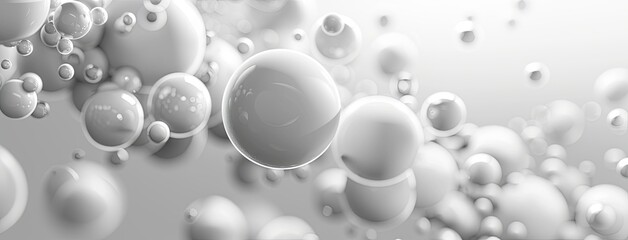 3D white balls, delicate background