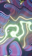 Neon Topography: A Luminous Journey Through Abstract Terrain