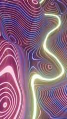 Neon Topography: A Luminous Journey Through Abstract Terrain