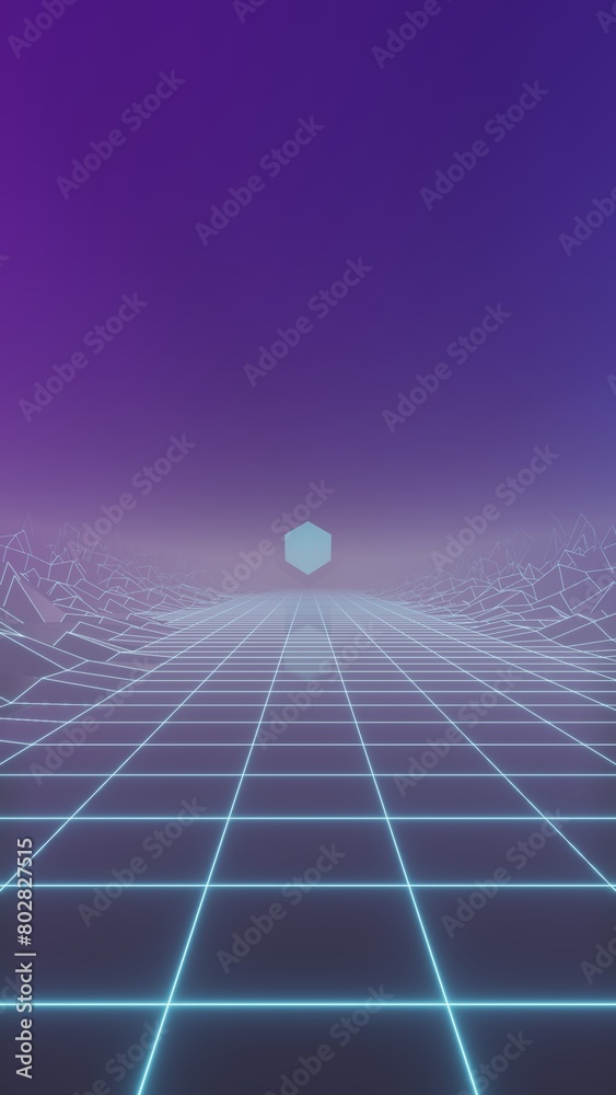 Aufkleber 3d abstract rendition of earth in a holographic style, offering a unique and futuristic perspective 