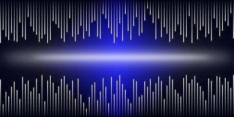 Cyberspace and virtual reality background and a blue background with a white line.