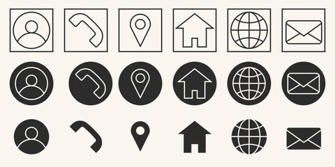 business icon logo popular vector set.