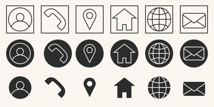 business icon logo popular vector set.