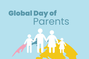 Illustration vector graphic of global day of parents. Good for poster