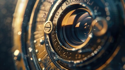 An enchanting image of a camera shutter, its delicate mechanism capturing the fleeting moments that...