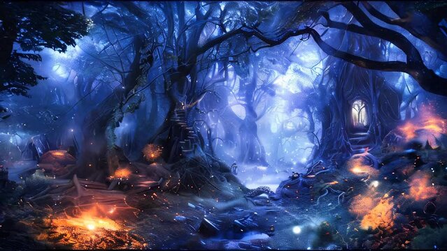 A fairy house in an enchanted forest