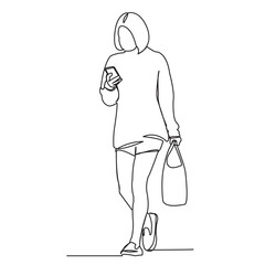 the girl is calling by phone