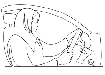 muslim woman driving a car (2)