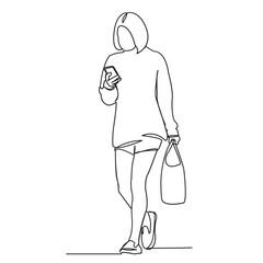 the girl is calling by phone