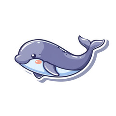 Vector illustration of a whale cartoon.