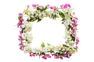 jasmine, pink flowers local flora arrangement flat lay postcard square style 