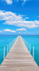 Ocean Views, Blue sky, Symmetry