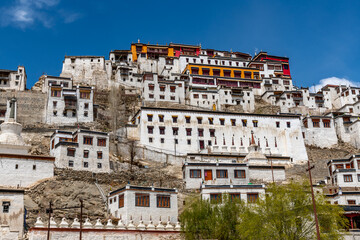 Landmark Thiksey Buddhist Monastery in Ladakh in northern India