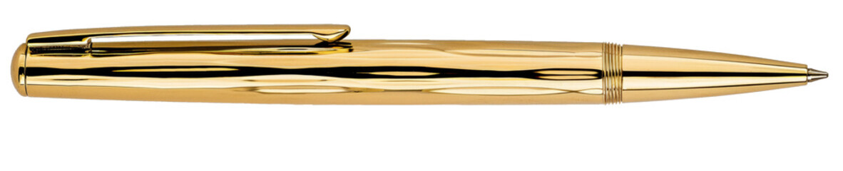 Gold business pen isolated on white background