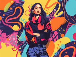 Trending Fashion Style Model Illustration Collection