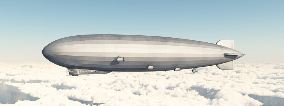 Zeppelin &uuml;ber den Wolken