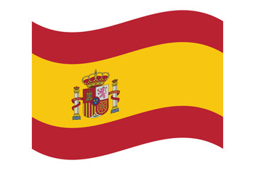 Flag of Spain. National symbol in official colors. Template icon. Abstract vector background
