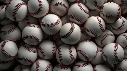 A close up of a bunch of baseballs background  