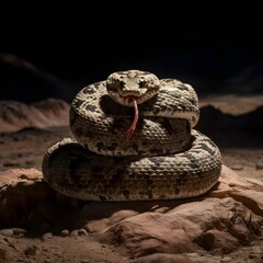 Naklejka premium rattlesnake in the sand