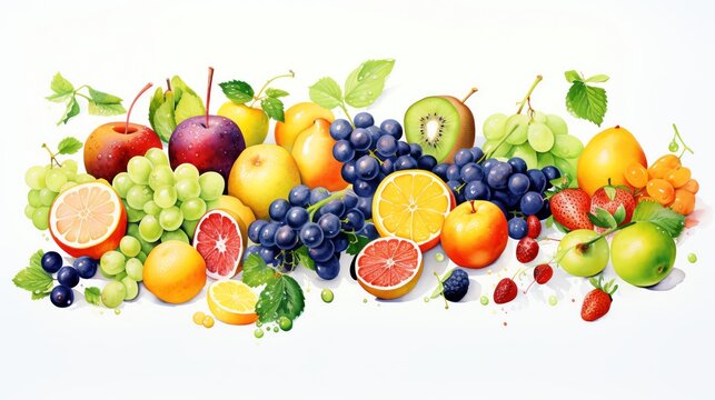 All sorts of fresh and juicy fruits are the best choice for healthy eating.