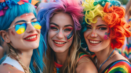 Obraz premium Celebration of Color and Joy at a Festival