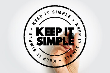 Keep It Simple text stamp, concept background