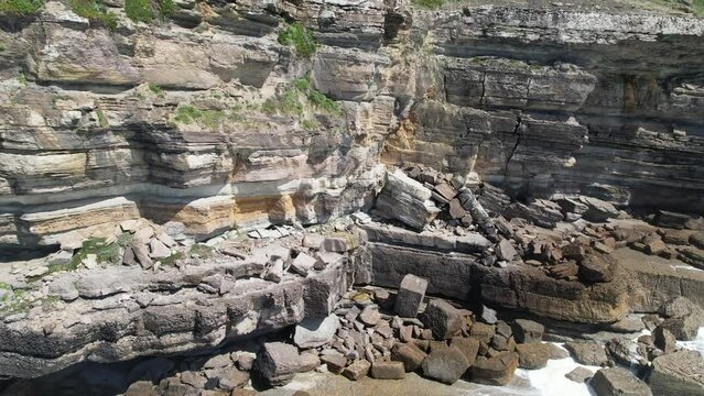 Coastline Rocks Cliff Aerial View 01