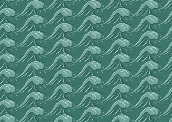 Wavy seamless wallpaper pattern background. Vector illustration.