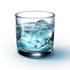 glass of water with ice
