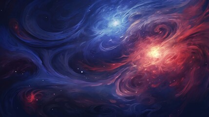 Celestial symphony a cosmic abstract illustration - Generative AI.