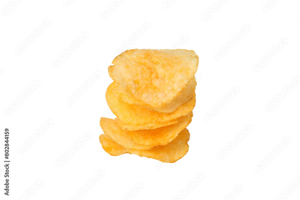Wall mural PNG,Potato chips, isolated on white background - Wall murals