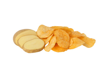 PNG,Potato chips, isolated on white background