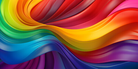 Fototapeta premium Abstract colorful wave rainbow background illustration