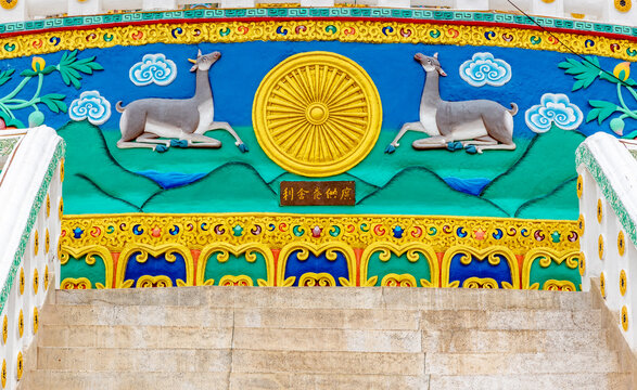 Landmark Shanti Stupa Buddhist Temple in Leh in northern India