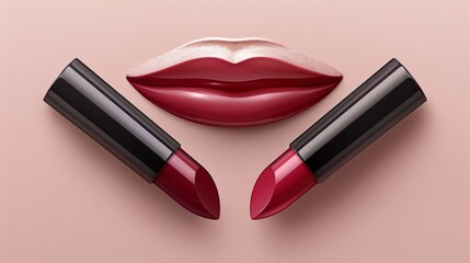 Obraz premium close up of beautiful woman lips isolated with lip glossclose up of beautiful woman lips isolated with lip gloss
