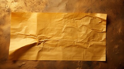 An image of a crumpled, wrinkled brown paper on a flat surface