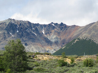 landscape with mountains and clouds