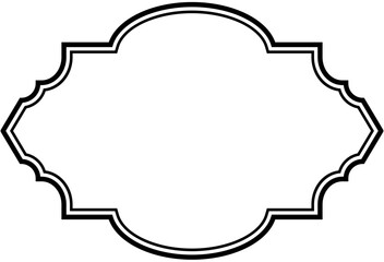 Vintage frame icon.Badge elements.Border label.