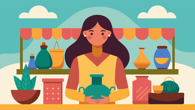 A young woman takes her passion for pottery to the next level selling her handcrafted vases and planters at local markets and fairs..