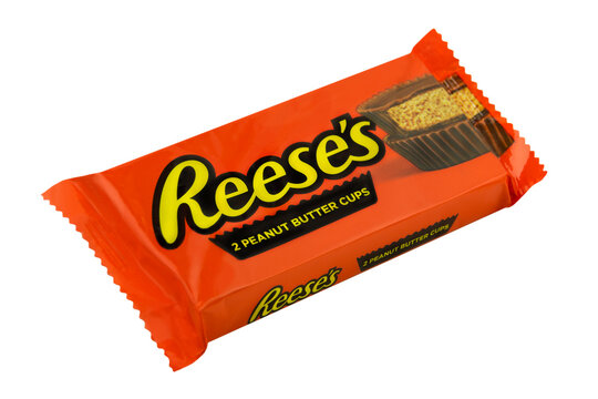 Peanut Butter Cups Reese's isolated on white background