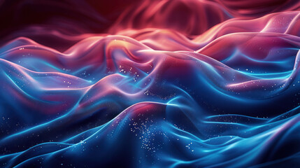 Fototapeta premium Blue and Red Wavy Background