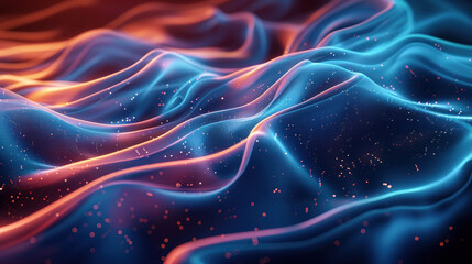 Blue and Red Wavy Background